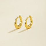 925 Silver Gold Hoop Earrings - floysun