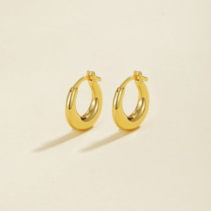 925 Silver Gold Hoop Earrings - floysun