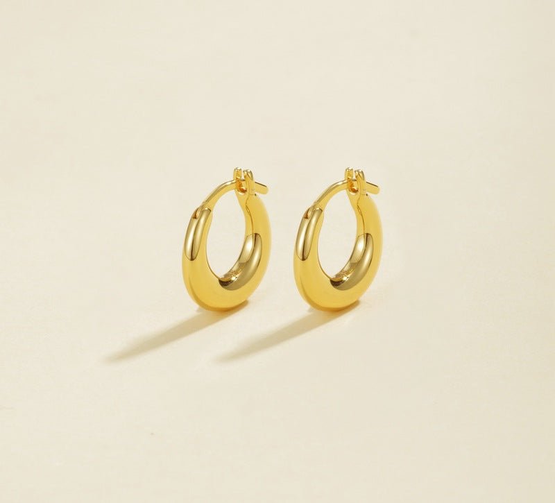 925 Silver Gold Hoop Earrings - floysun