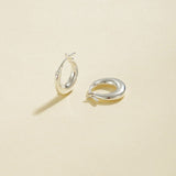 925 Silver Gold Hoop Earrings - floysun