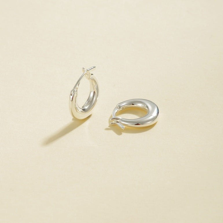 925 Silver Gold Hoop Earrings - floysun