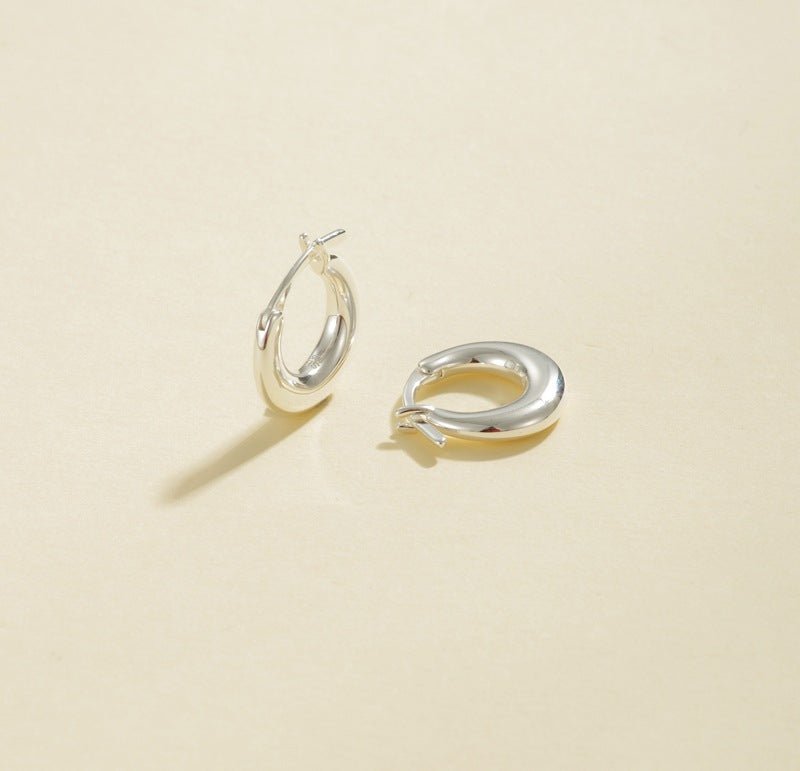 925 Silver Gold Hoop Earrings - floysun