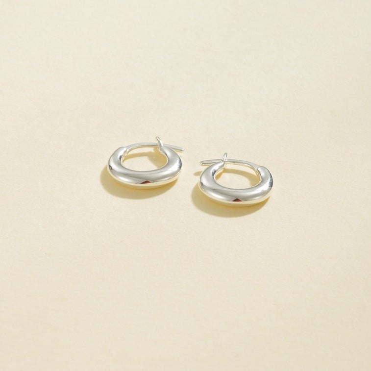 925 Silver Gold Hoop Earrings - floysun