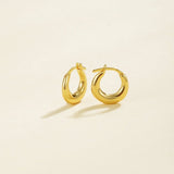 925 Silver Gold Hoop Earrings - floysun