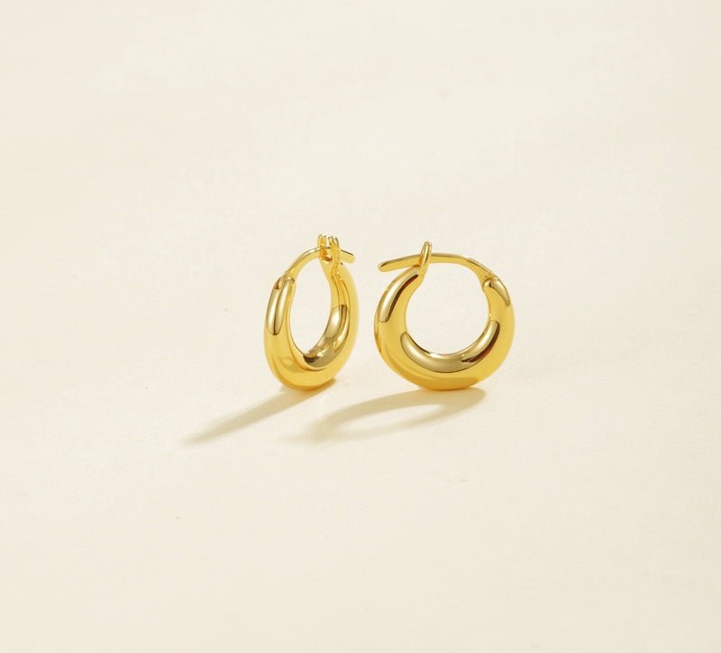 925 Silver Gold Hoop Earrings - floysun