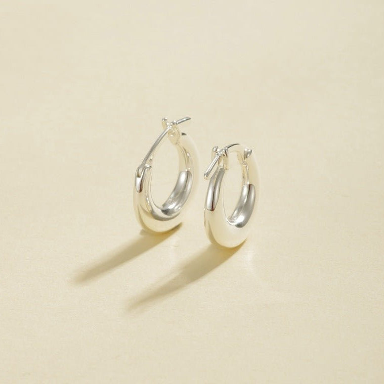 925 Silver Gold Hoop Earrings - floysun