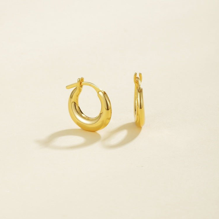 925 Silver Gold Hoop Earrings - floysun