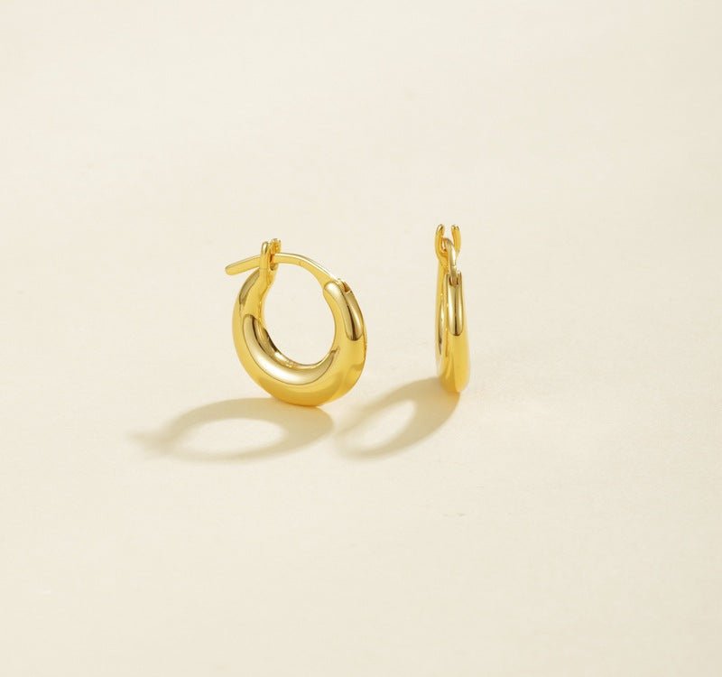 925 Silver Gold Hoop Earrings - floysun