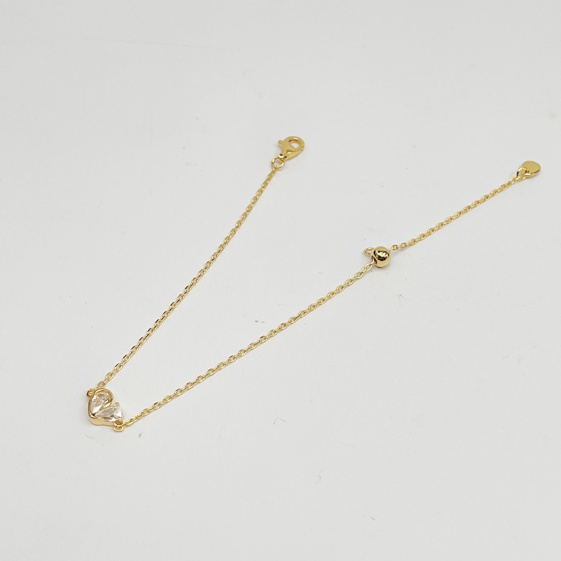 925 Silver Heart Drop Bracelet - floysun