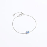 925 Silver Heart Drop Bracelet - floysun