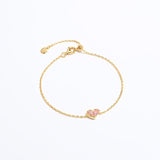925 Silver Heart Drop Bracelet - floysun