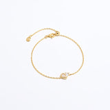 925 Silver Heart Drop Bracelet - floysun
