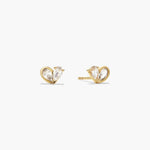 925 Silver Heart Drop Stud Earrings - floysun