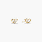 925 Silver Heart Drop Stud Earrings - floysun