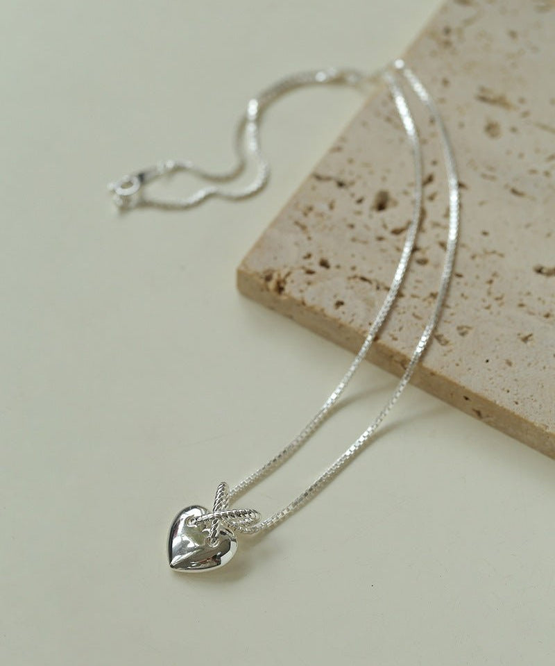 925 Silver Heart Pendant Necklace - floysun