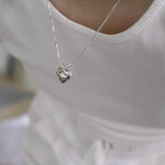 925 Silver Heart Pendant Necklace - floysun