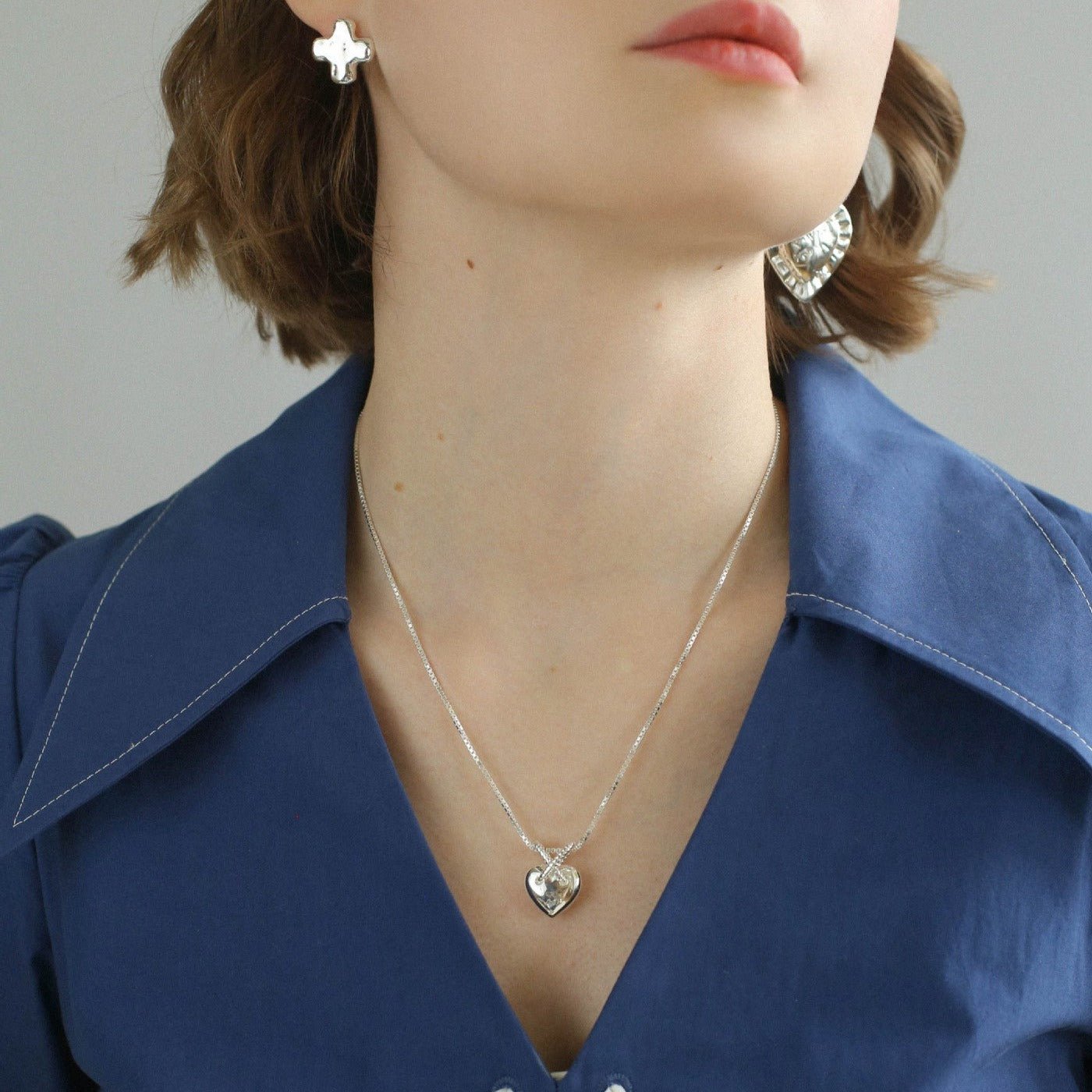 925 Silver Heart Pendant Necklace - floysun