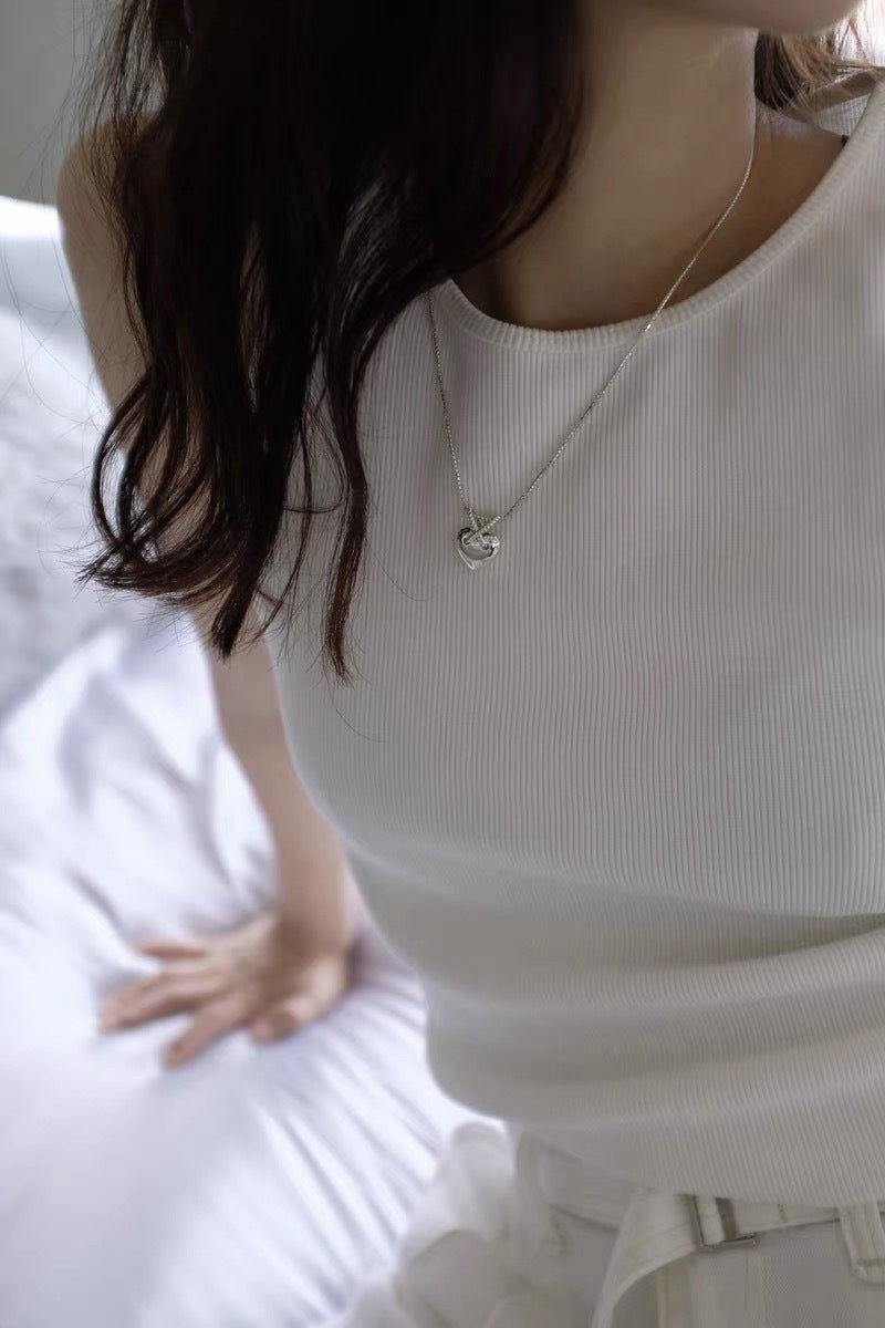 925 Silver Heart Pendant Necklace - floysun