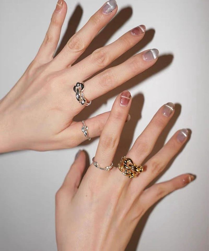 925 Silver Knot Wrap Ring - floysun