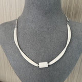 925 Silver Matte Black Red Agate Necklace - floysun