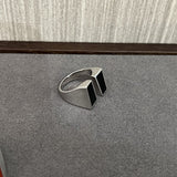 925 Silver Matte Black Red Agate Ring - floysun