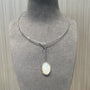 925 Silver Minimalist White Mother of Pearl Pendant Collar - floysun