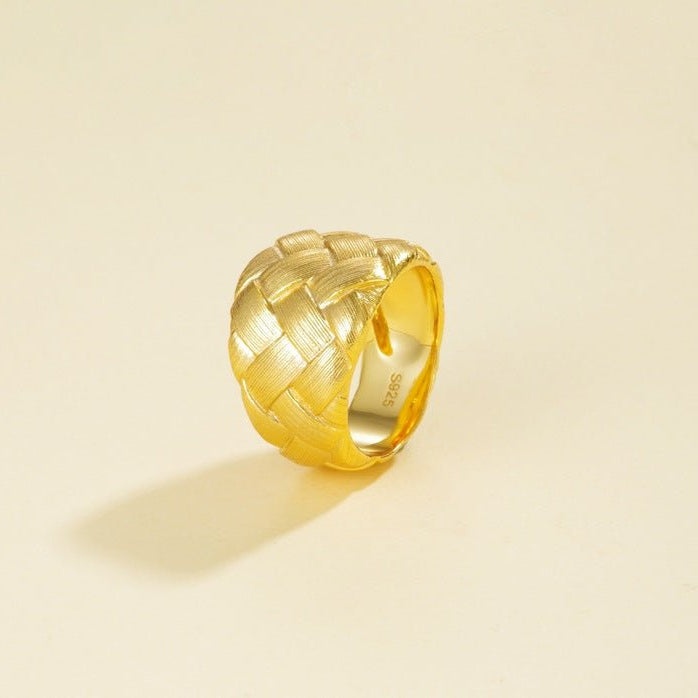 925 Silver Textured Dome Ring - floysun