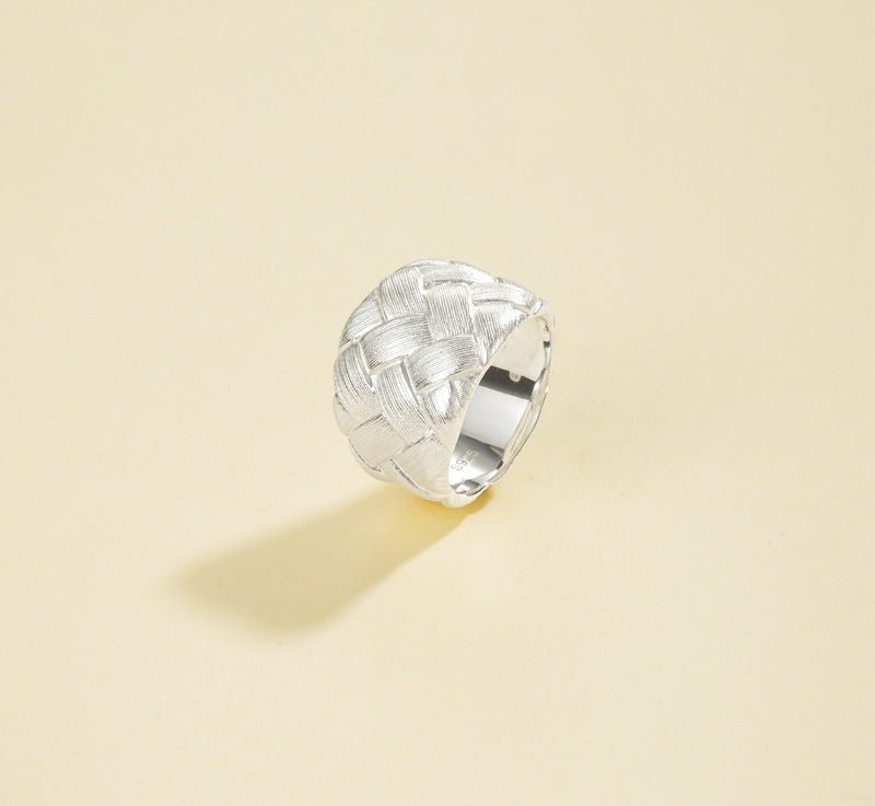 925 Silver Textured Dome Ring - floysun