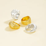 925 Silver Textured Dome Ring - floysun