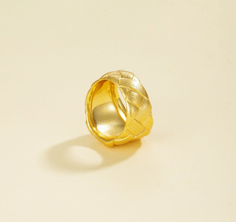 925 Silver Textured Dome Ring - floysun