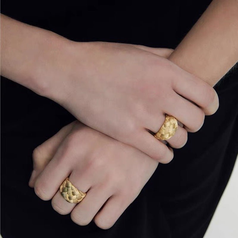 925 Silver Textured Dome Ring - floysun