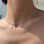 925 Silver Turquoise Key Necklace - floysun