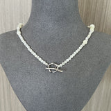 925 Silver White Mother of Pearl Beaded Necklace - floysun