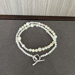 925 Silver White Mother of Pearl Beaded Necklace - floysun