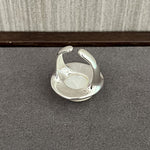 925 Silver White Mother of Pearl Open Ring - floysun