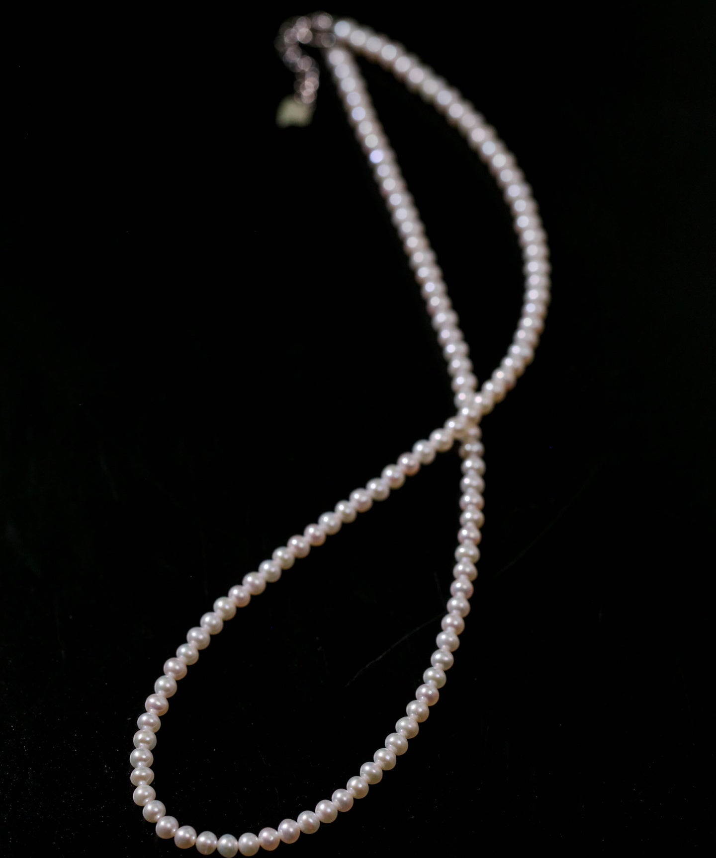 925 Sterling Silver Baby Pearl & Stardust Pearl Necklace Set - floysun