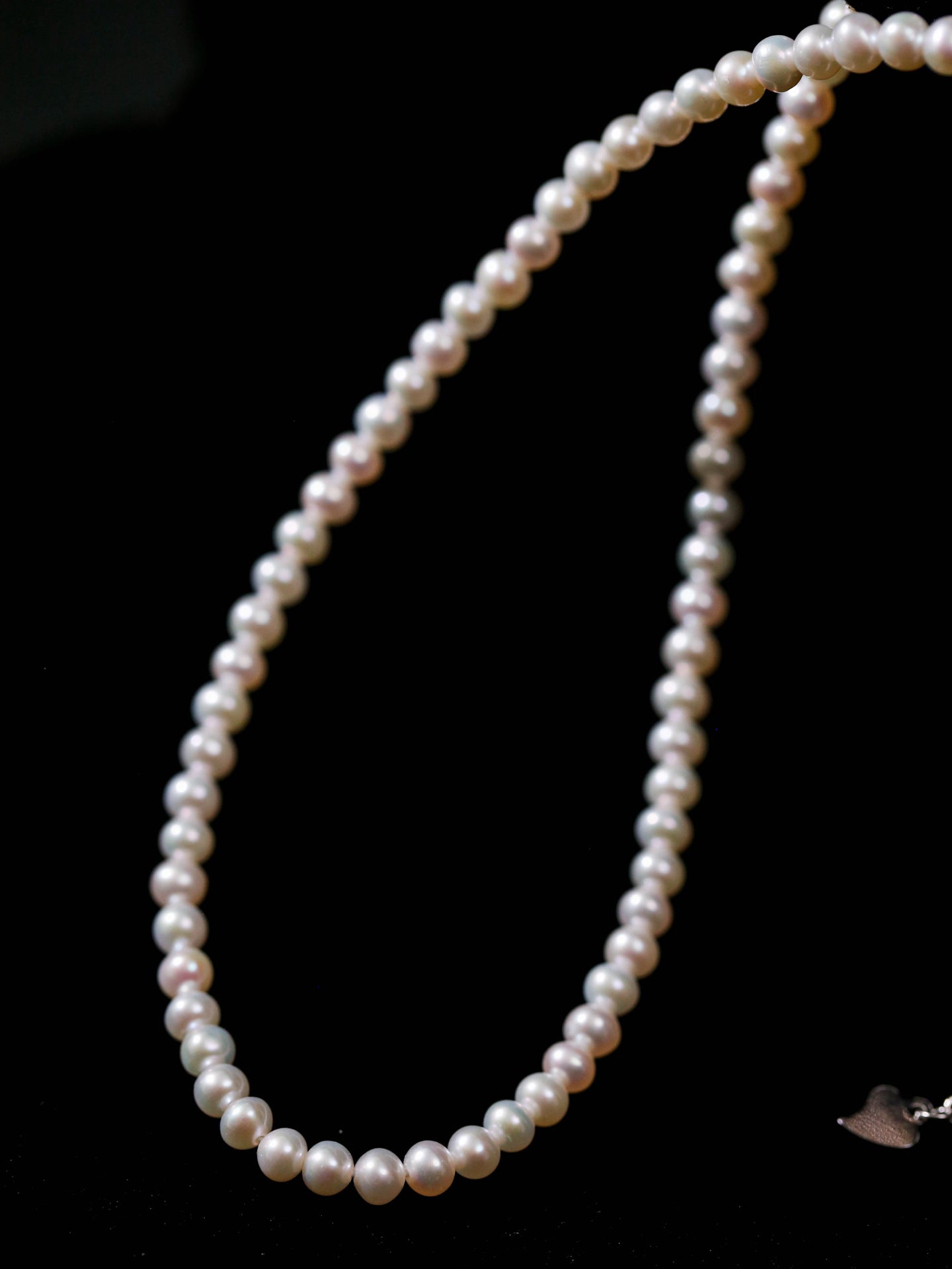 925 Sterling Silver Baby Pearl & Stardust Pearl Necklace Set - floysun