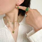 925 Sterling Silver Black Agate Oval Ring - floysun