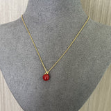 925 Sterling Silver Enamel Apple Pendant Necklace - floysun