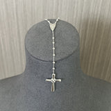 925 Sterling Silver Heart Cross Lariat Necklace - floysun