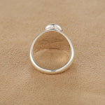 925 Sterling Silver High-Polish Sculptural Oval Signet Ring - floysun
