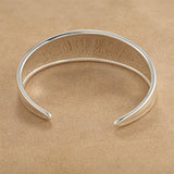 925 Sterling Silver High-Polish Sculptural Wide Cuff Bracelet - floysun