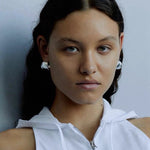 925 Sterling Silver High-Polish Sculptural Wide Hoop Earrings - floysun