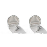 925 Sterling Silver High-Polish Sculptural Wide Hoop Earrings - floysun