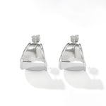 925 Sterling Silver High-Polish Sculptural Wide Hoop Earrings - floysun