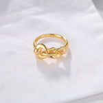 925 Sterling Silver Interlocking Link Ring - floysun