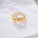 925 Sterling Silver Interlocking Link Ring - floysun