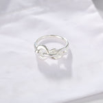 925 Sterling Silver Interlocking Link Ring - floysun