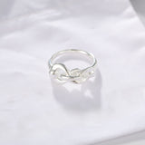 925 Sterling Silver Interlocking Link Ring - floysun