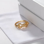 925 Sterling Silver Interlocking Link Ring - floysun